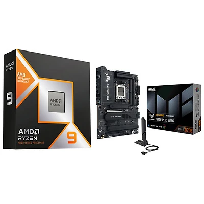 AMD Ryzen 9 9900X3D 12-Core AM5 Processor & ASUS TUF GAMING X870E-PLUS Wi-Fi 7 AM5 DDR5 Motherboard