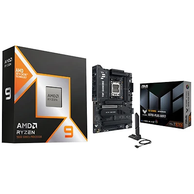AMD Ryzen 9 9950X3D 16-Core AM5 Processor & ASUS TUF GAMING X870E-PLUS Wi-Fi 7 AM5 DDR5 Motherboard