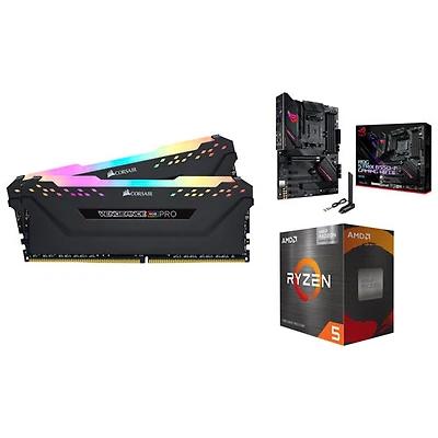Corsair Vengeance RGB Pro 32GB DDR4 Desktop Memory w/ ASUS TUF Gaming B550-Plus Motherboard & AMD Ryzen 5 5500GT Processor