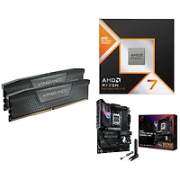 Corsair Vengeance 64GB DDR5 6400MHz Desktop Memory w/ ASUS ROG Strix Gaming Motherboard & AMD Ryzen 7 9800X3D Processor
