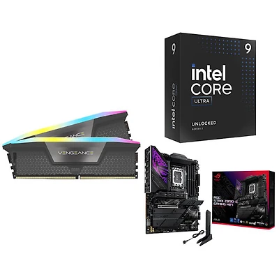 Corsair Vengeance RGB 64GB DDR5 6000MHz Desktop Memory w/ ASUS ROG MAXIMUS Motherboard & Intel Core Ultra 9-285K Processor