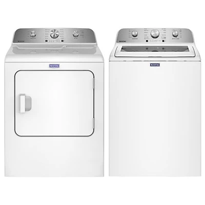 Maytag 5.4 Cu. Ft. High Efficiency Top Load Washer & 7.0 Cu. Ft. Electric Dryer - White