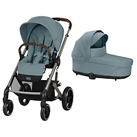 Poussette pleine grandeur Balios S Lux et lit pliant Cot S Lux de Cybex - Bleu tempête