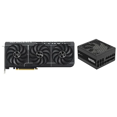 ASUS Prime NVIDIA GeForce RTX 5080 16GB Video Card & Corsair RMx 850-Watt ATX Fully Modular Power Supply