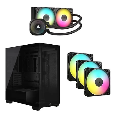 Corsair Nautilus 240 RS ARGB 120mm Liquid CPU Cooling System, 3500X Computer Case