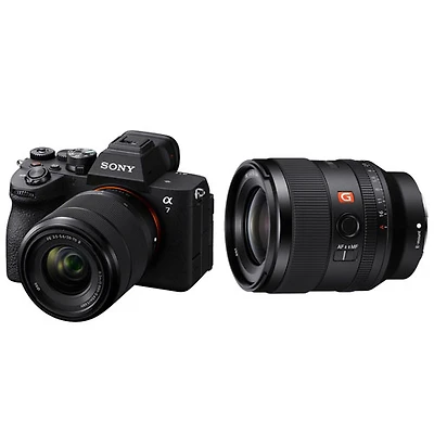 Sony Alpha 7 V Full-Frame Mirrorless Camera with 28-70mm Lens & 35mm f/1.4 Premium G Master Wide Angle Prime Lens
