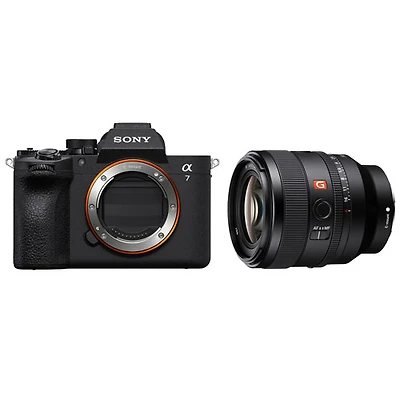 Appareil photo sans miroir plein format Alpha 7 V de Sony avec objectif FE 50 mm f/1,4 GM G Master