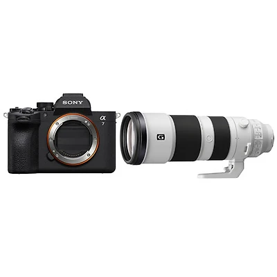 Appareil photo sans miroir plein format Alpha 7 V de Sony avec zoom super-téléobjectif optique FE 200-600 mm f/5,6-6,3 G OSS