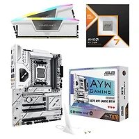 Corsair Vengeance RGB 64GB DDR5 6000MHz Desktop Memory, AMD Ryzen 7 9800X3D Processor & ASUS X870 AYW Gaming Motherboard