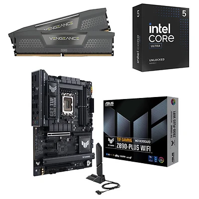 Corsair Vengeance 32GB DDR5 Desktop Memory, Intel Core Ultra 5-245K Processor & Z890-PLUS GAMING WiFi ATX Intel Motherboard