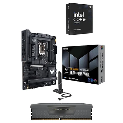 Intel Core Ultra 7-265K 20-Core Processor, Z890-PLUS GAMING WiFi ATX DDR5 Intel Motherboard & Vengeance 16GB Desktop Memory