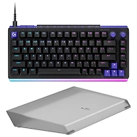 Clavier de jeu 75 % mécanique analogique TMR rétroéclairé DUAL SWAP G512 X 75 de Logitech G avec barre lumineuse - Repose-poignets avec amplification d'éclairage