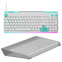 Clavier de jeu mécanique analogique TMR pleine grandeur rétroéclairé DUAL SWAP G512 X 98 de Logitech G avec barre lumineuse - Repose-poignets avec amplification d'éclairage