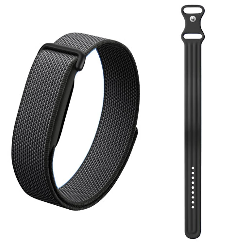 Moniteur de mise en forme sans écran Fitbit Air de Google avec moniteur de fréquence cardiaque et bracelet sport pour Air (Grand) - Noir volcanique
