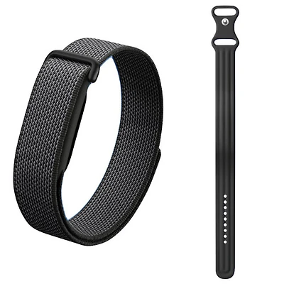 Moniteur de mise en forme sans écran Fitbit Air de Google avec moniteur de fréquence cardiaque et bracelet sport pour Air (Grand) - Noir volcanique