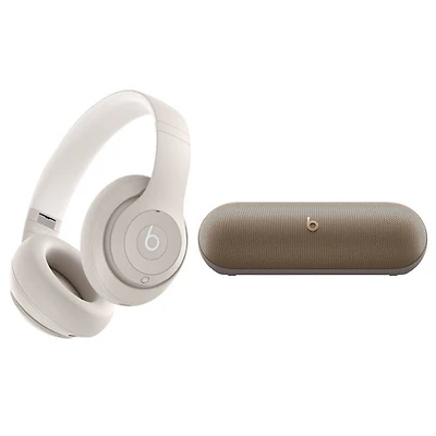 Beats By Dr. Dre Studio Pro Over-Ear Noise Cancelling Bluetooth Headphones & Wireless Speaker - Sandstone/Champagne Gold