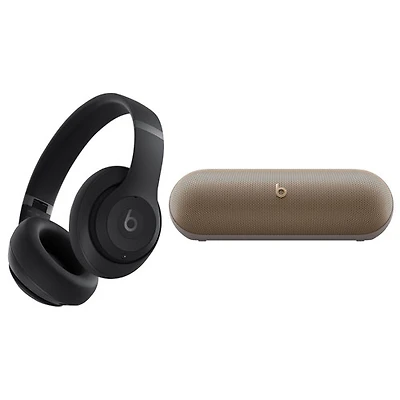 Beats By Dr. Dre Studio Pro Over-Ear Noise Cancelling Bluetooth Headphones & Wireless Speaker - Black/Champagne Gold