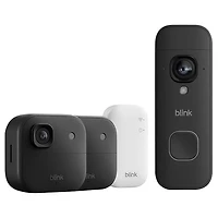 Blink Outdoor 2K+ Wire-Free Add-On IP Security Camera w/Sync Module Core & Wire-Free Wi-Fi Video Doorbell - 2 Pack