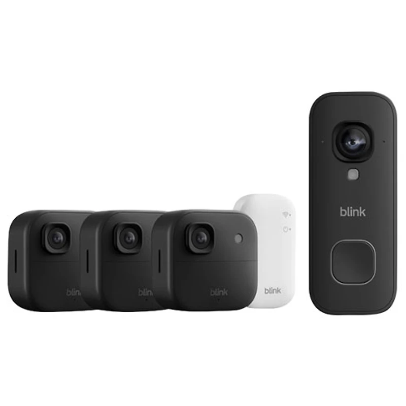 Blink Outdoor 2K+ Wire-Free Add-On IP Security Camera w/Sync Module Core & Wired Wi-Fi Video Doorbell