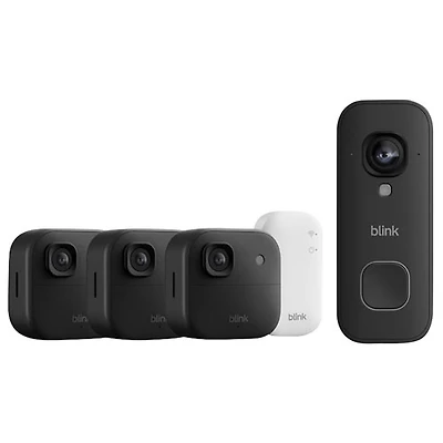 Blink Outdoor 2K+ Wire-Free Add-On IP Security Camera w/Sync Module Core & Wired Wi-Fi Video Doorbell