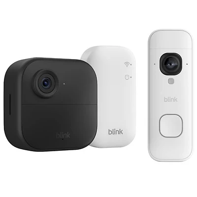 Blink Outdoor 4 Wire-Free 1080p Full HD IP Security Camera System with Sync Module Core & 2K+ Wire-Free Wi-Fi Video Doorbell