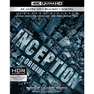 Inception (anglais) (Ultra HD 4K) (combo Blu-ray)