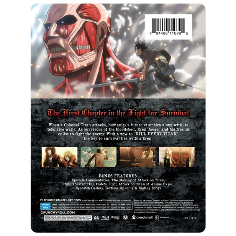 Attack on Titan: Season 1 (English) (Steelbook) (Blu-ray)