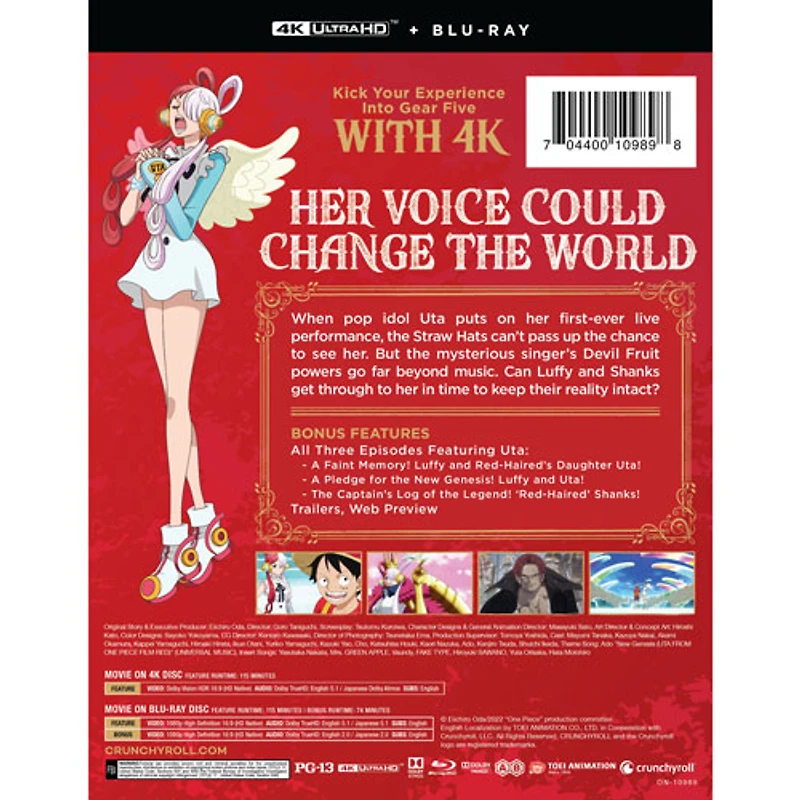 One Piece Film: Red (English) (Steelbook) (4K Ultra HD) (Blu-ray Combo)