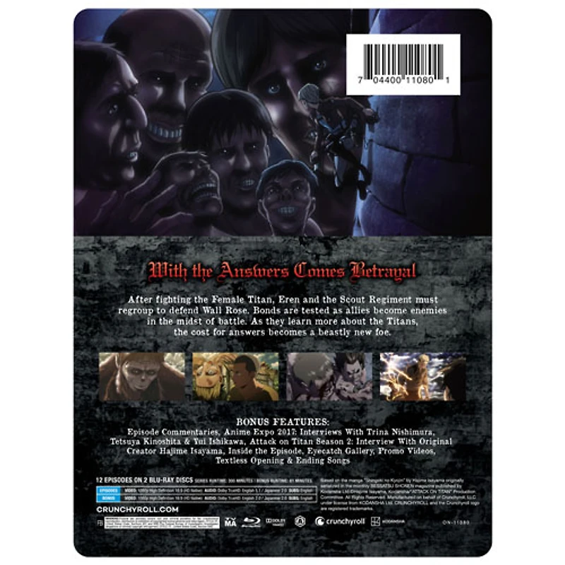 Attack on Titan: Season 2 (English) (Steelbook) (Blu-ray)