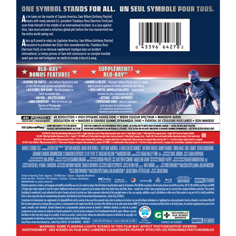 Captain America: Brave New World (Ultra HD 4K) (combo Blu-ray)