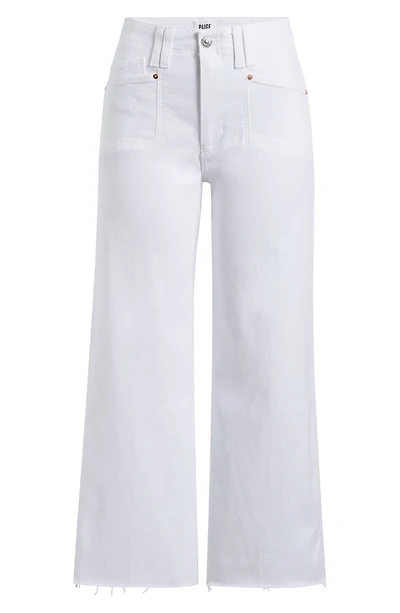 Anessa High Waist Raw Hem Crop Wide Leg Jeans