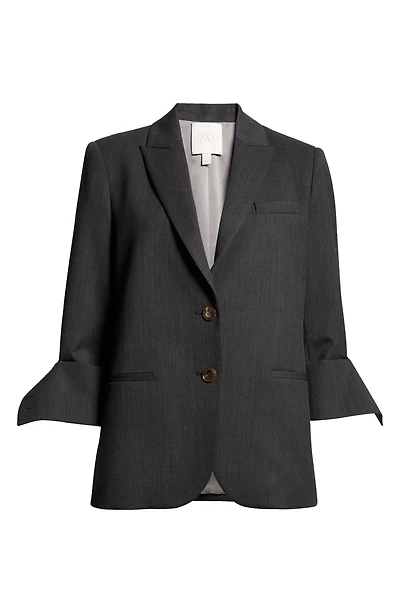 Boyfriend Stretch Wool Blazer