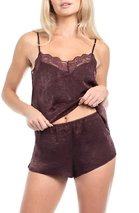 Crinkle Satin Short Pajamas