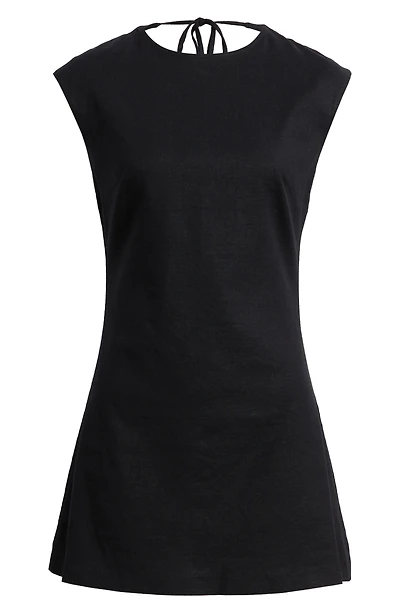 Linen Blend Shift Dress