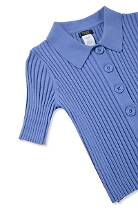 Kid's Rib Button-Up Top
