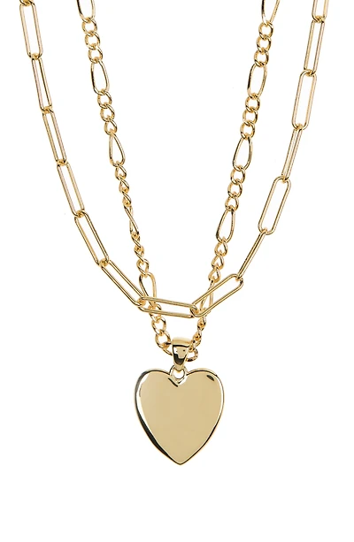 Layered Heart Pendant Necklace