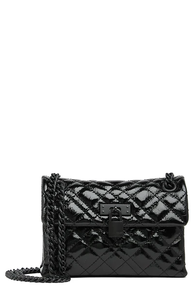 Mini Brixton Drench Patent Leather Shoulder Bag