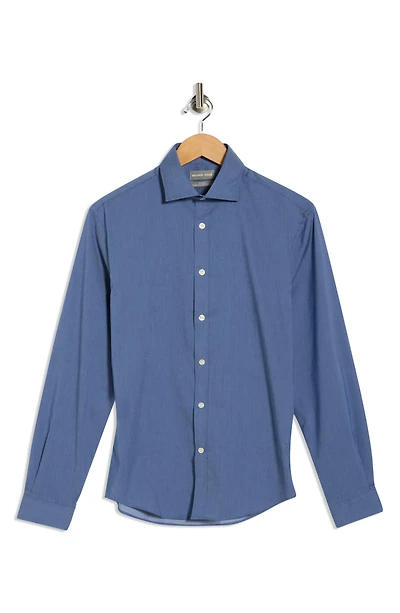 Solid Slim Fit Quick Dry Stretch Dress Shirt