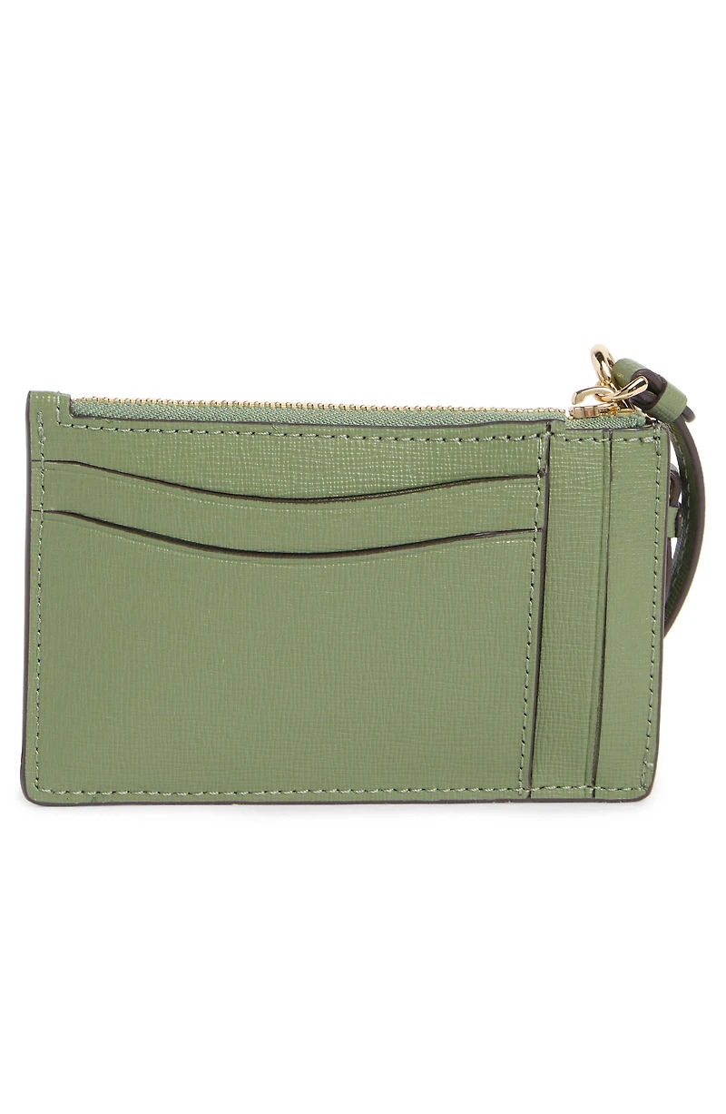 morgan leather wristlet card case