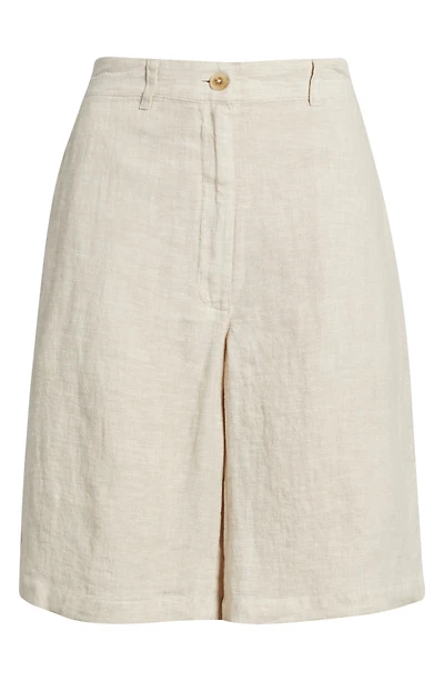 Easy Waist Linen Bermuda Shorts