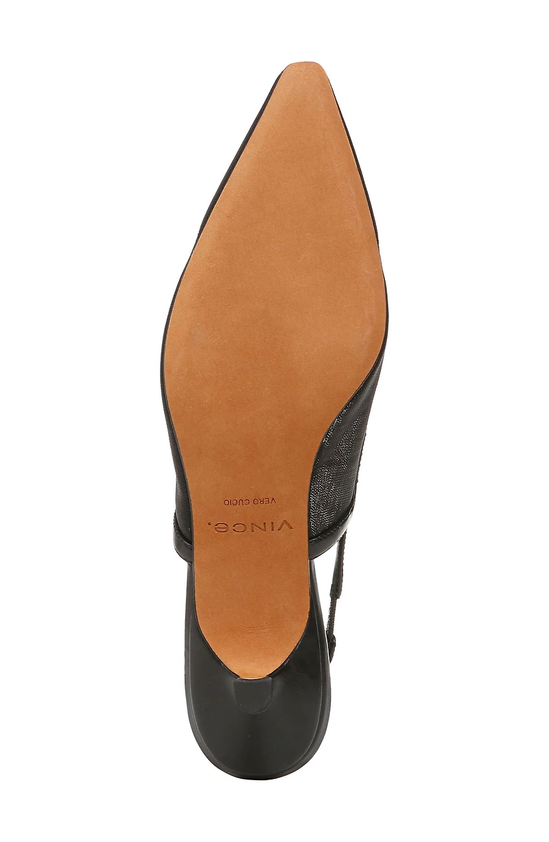 Venice Slingback Pointed Toe Kitten Heel Pump