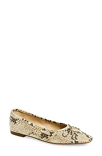 Arissa Snakeskin Embossed Ballet Flat