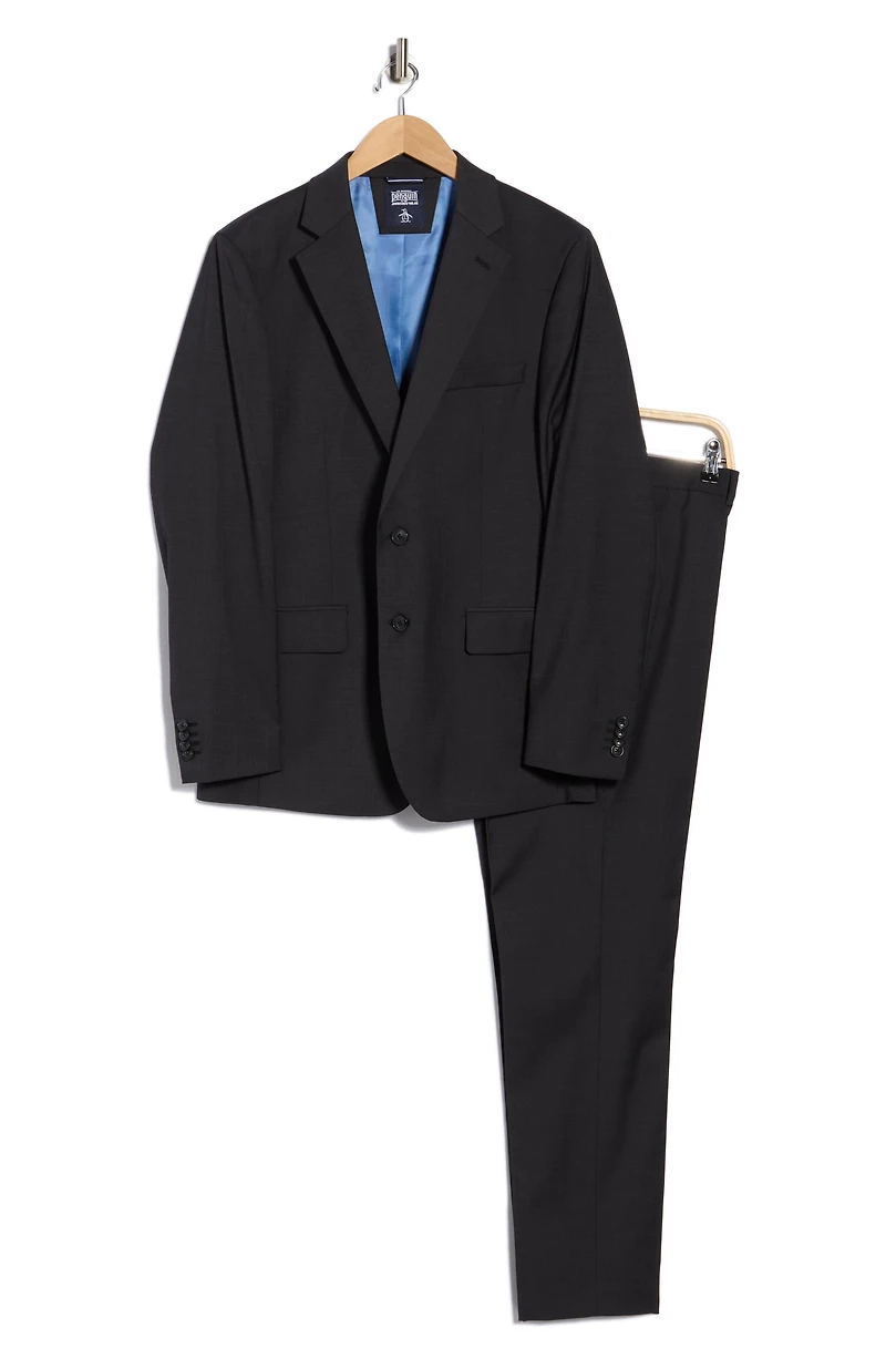 Two Button Wool Blend Two-Piece Suit Set