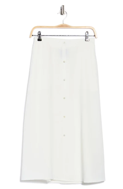 Button Front Pocket Maxi Skirt