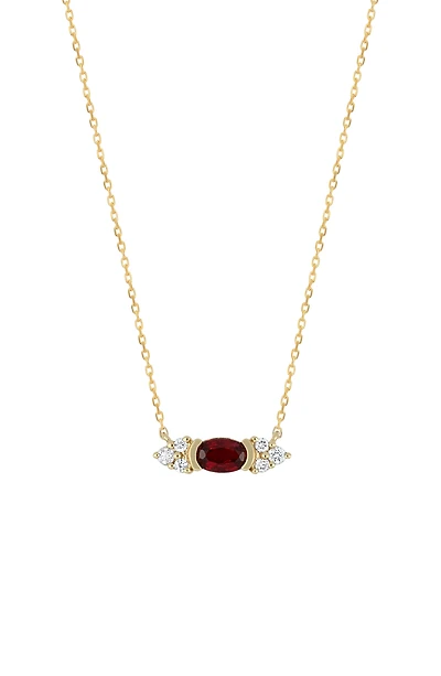El Mar Ruby & Diamond Pendant Necklace