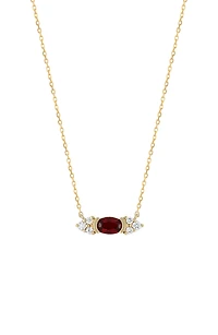 El Mar Ruby & Diamond Pendant Necklace