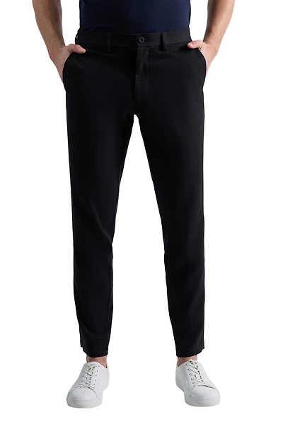 Cotton & Linen Blend Flat Front Chinos