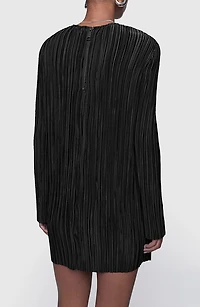 Iris Pleated Long Sleeve Minidress