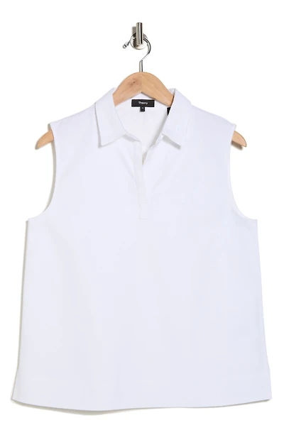 Stretch Cotton Sleeveless Polo