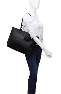 Liz East/West Leather Tote Bag